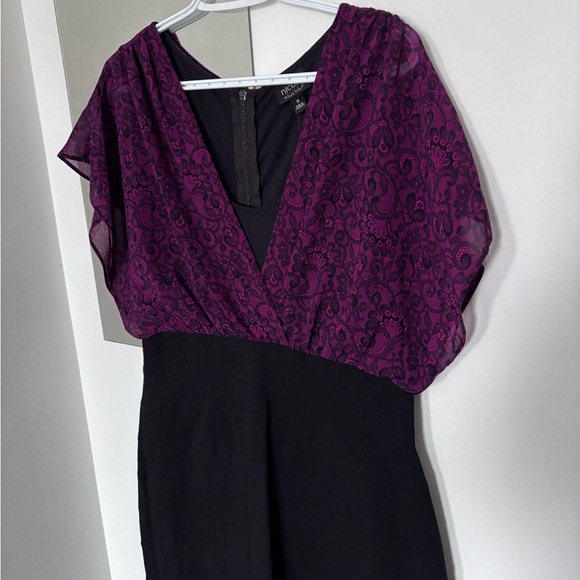 Nicole Purple and Black Mini Dress - Picture 2 of 6